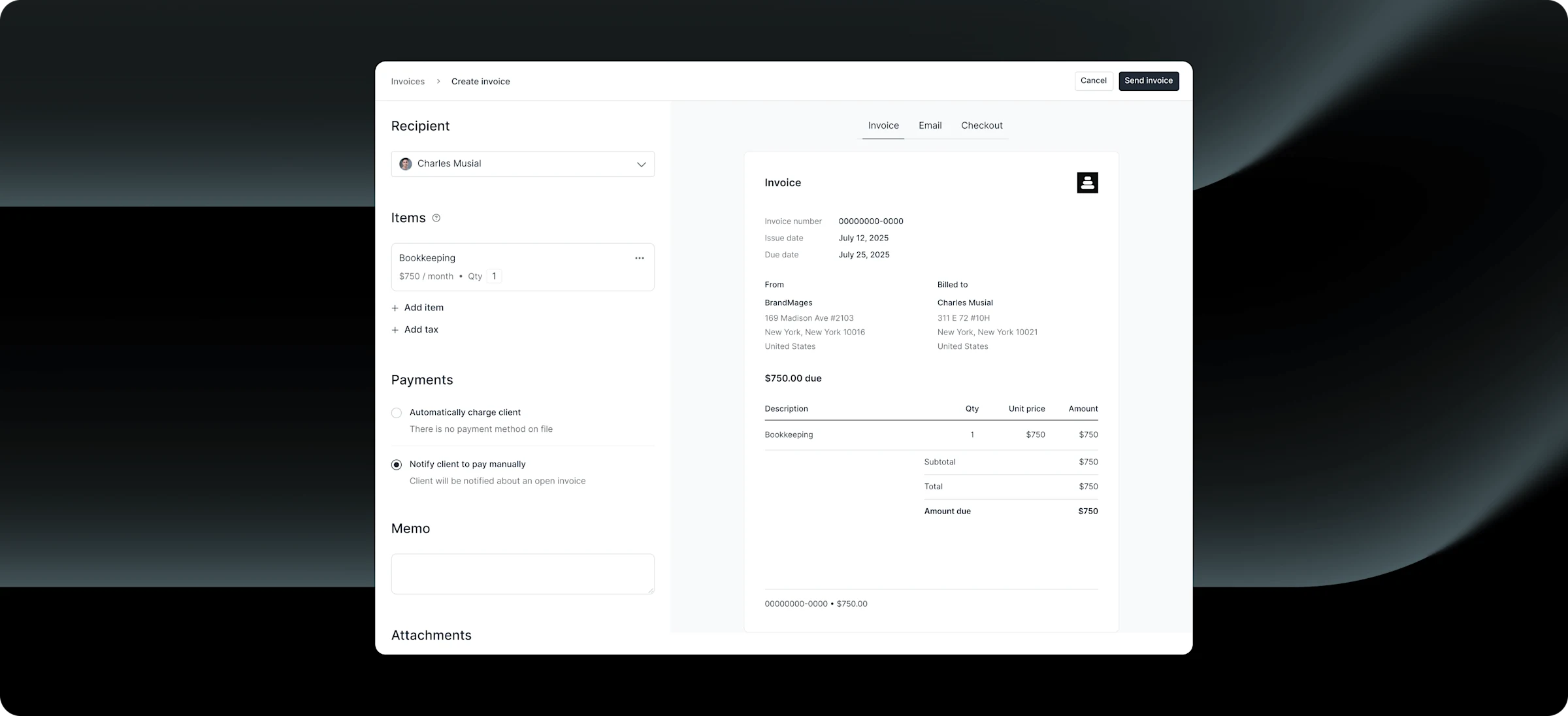 Invoicing Billing