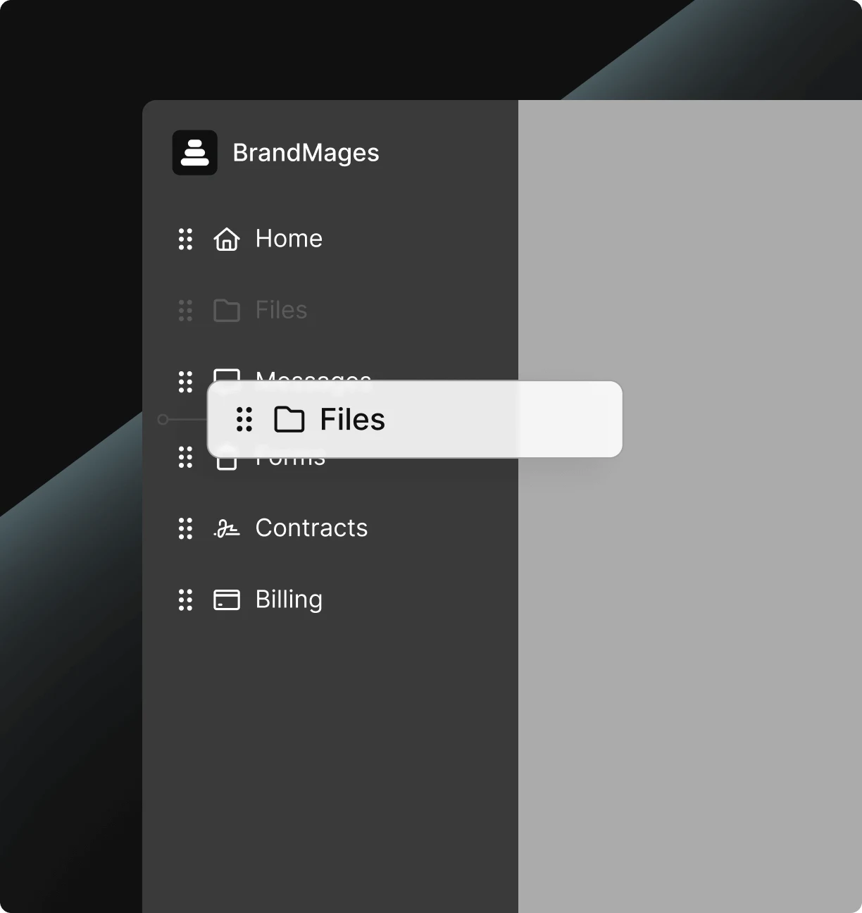 App Sidebar customization