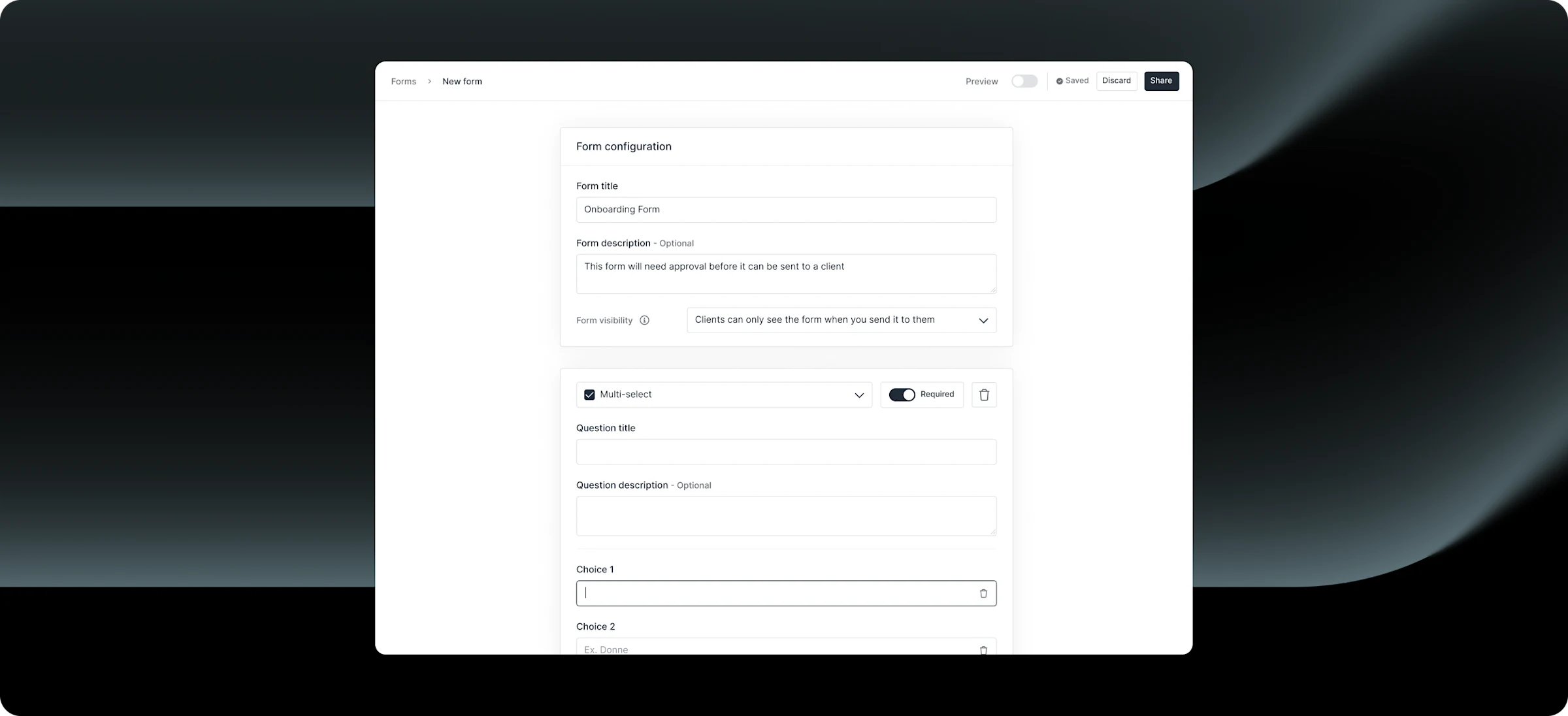 Image Assets - Forms - Client Submission