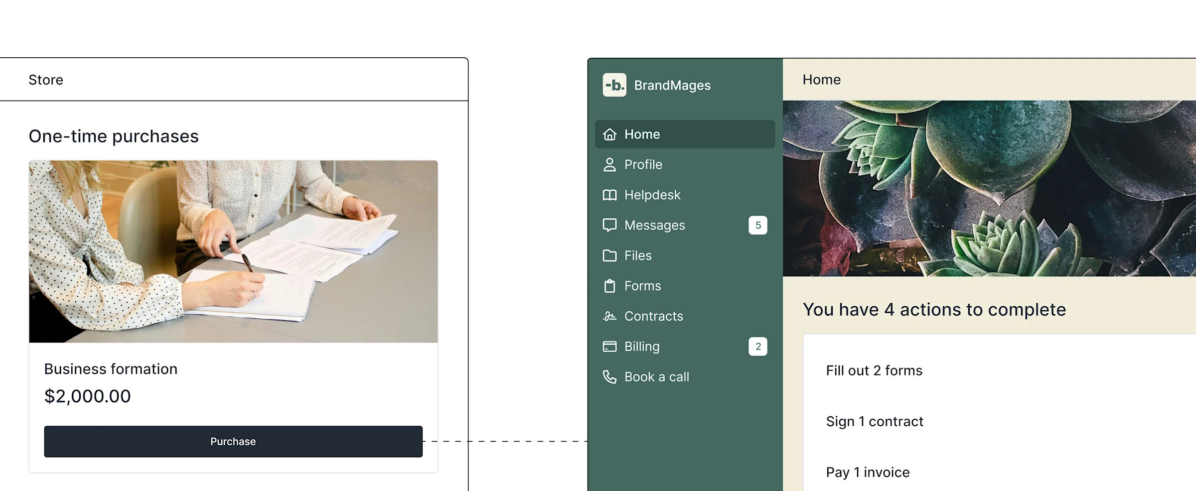 Store to onboarding