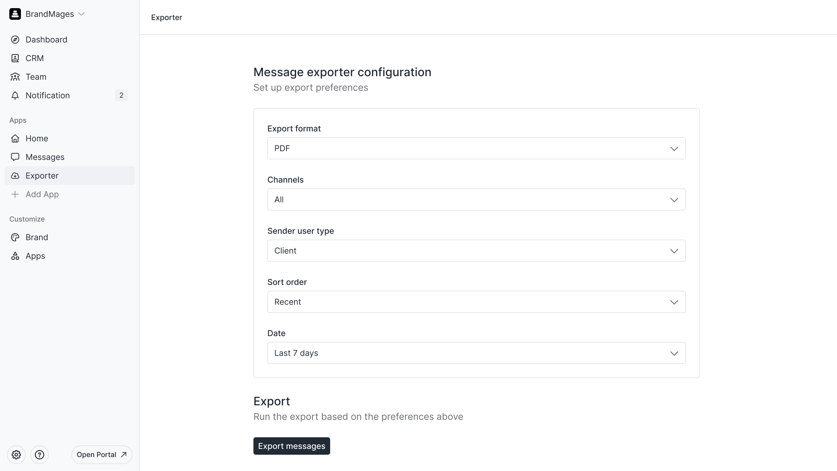 Exporter preview 1